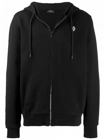 Wings Long Sleeve Hooded Sweatshirt Black CMBE001E19630006 1001 - MARCELO BURLON - BALAAN 1