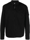 Gabardine Zipped Long Sleeve Shirt Black - CP COMPANY - BALAAN 5