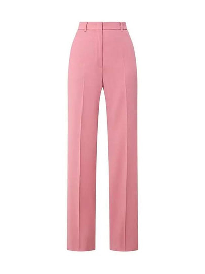 Quasar Wool Crepe Satin Straight Pants Pink - MAX MARA - BALAAN 2