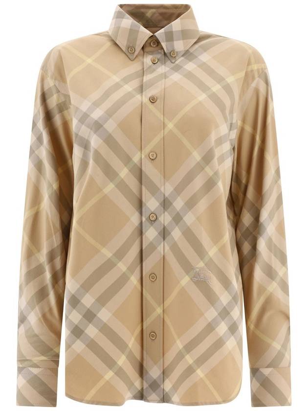 Vintage Check Cotton Long Sleeve Shirt Beige - BURBERRY - BALAAN 2