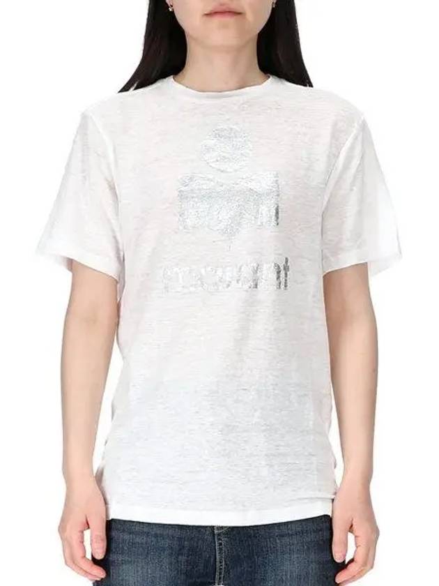 Zwell Logo Print Short Sleeve T-Shirt White - ISABEL MARANT - BALAAN 2