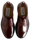 RWB tab lace-up loafers burgundy - THOM BROWNE - BALAAN.