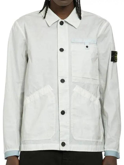 Compass Patch Shirt Jacket White - STONE ISLAND - BALAAN 2