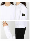 Wappen Patch Cotton Sweatshirt White - STONE ISLAND - BALAAN 4