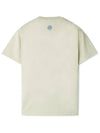 Logo Print Short Sleeve T-Shirt Beige - STONE ISLAND - BALAAN 3