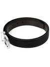 Gancini Reversible Leather Belt Black - SALVATORE FERRAGAMO - BALAAN 5