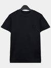 Women s Gradient Embossed Back Logo Short Sleeve T Shirt Black 195528 - WOOYOUNGMI - BALAAN 4