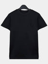 Women's Gradient Embossing Back Logo Short Sleeve T-Shirt Black - WOOYOUNGMI - BALAAN 4