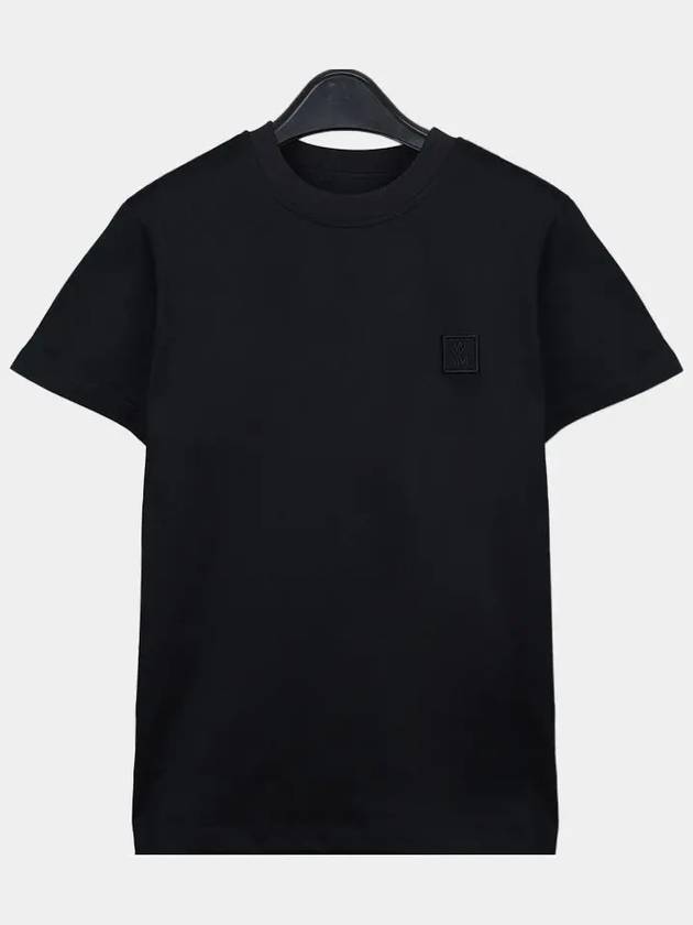 Women s Gradient Embossed Back Logo Short Sleeve T Shirt Black 195528 - WOOYOUNGMI - BALAAN 4