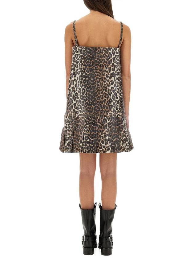 Ganni Dress With Animal Pattern - GANNI - BALAAN 3