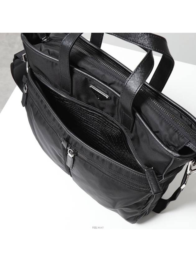 Re-Nylon Saffiano Tote Bag Black - PRADA - BALAAN 4