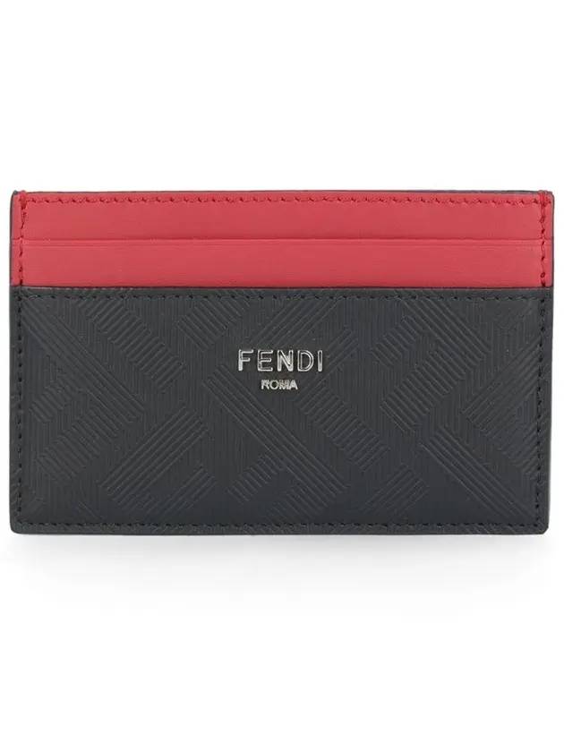 FF Motif Shadow Card Wallet Black - FENDI - BALAAN 1