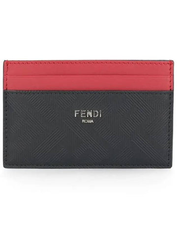 FF Motif Shadow Card Wallet Black - FENDI - BALAAN 1