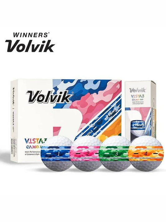 Golf Ball Vista 3 Camo 360 Track Piece 1 Dozen 12 Balls - VOLVIK - BALAAN 1