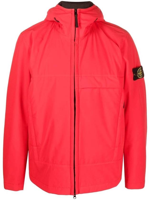 Men's Soft Shell Pure Insulation Technology Primaloft Hooded Jacket Red - STONE ISLAND - BALAAN 1
