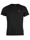 Embroidered Logo Essential Sports Short Sleeve T-Shirt Black - BARBOUR - BALAAN 2