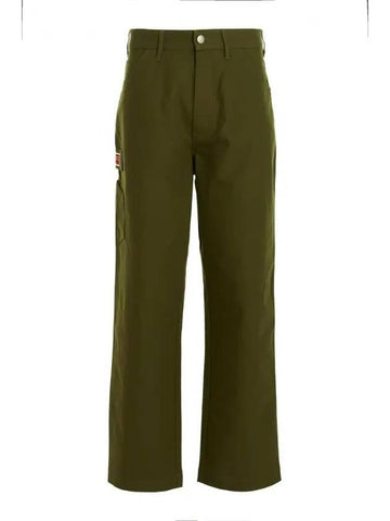 Carpenter Straight Pants Dark Khaki - KENZO - BALAAN 1