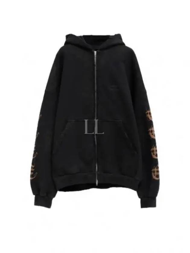 Heavy Metal Oversized Zip-Up Hoodie Black - BALENCIAGA - BALAAN 2