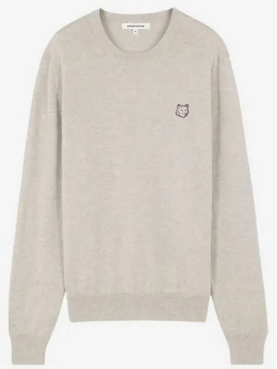 Bold Fox Head Wool Knit Top Light Grey - MAISON KITSUNE - BALAAN 2