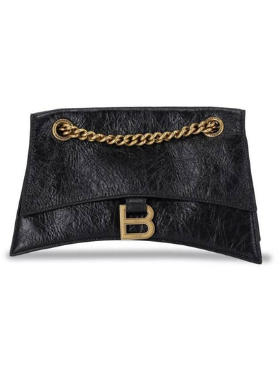 Crush Logo Gold Chain Small Shoulder Bag Black - BALENCIAGA - BALAAN 2