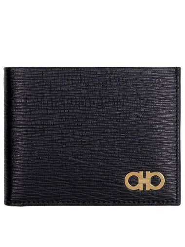 ID Window Gancini Half Wallet Black - SALVATORE FERRAGAMO - BALAAN 1