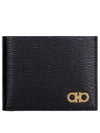 ID Window Gancini Half Wallet Black - SALVATORE FERRAGAMO - BALAAN 1