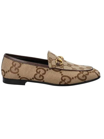 Women's Jordan Maxi GG Loafer Brown Beige - GUCCI - BALAAN 1