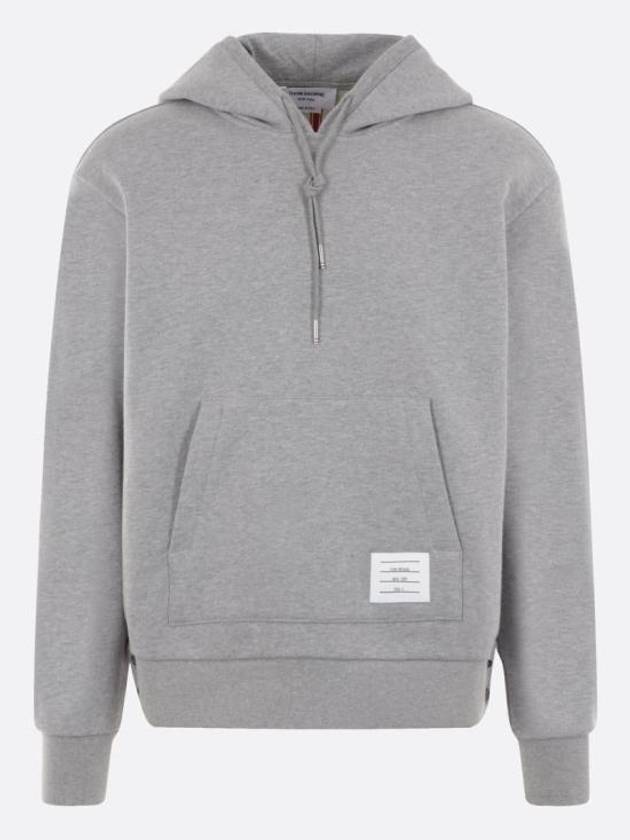 Men's Center Back Stripe Logo Patch Hoodie Grey - THOM BROWNE - BALAAN 2