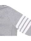 Engineered 4 Bar Diagonal Zip Up Hoodie Light Grey - THOM BROWNE - BALAAN 5