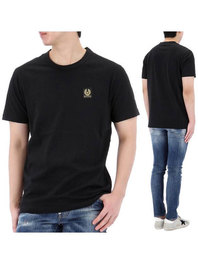 Logo Patch Cotton Jersey Short Sleeve T-Shirt Black - BELSTAFF - BALAAN 2