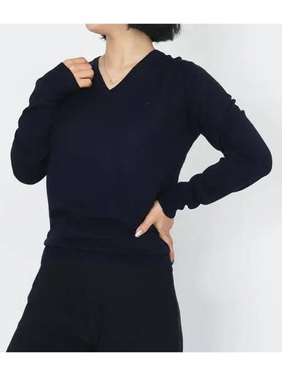 Women's Amaya V-Neck Sweater Navy - J.LINDEBERG - BALAAN 2