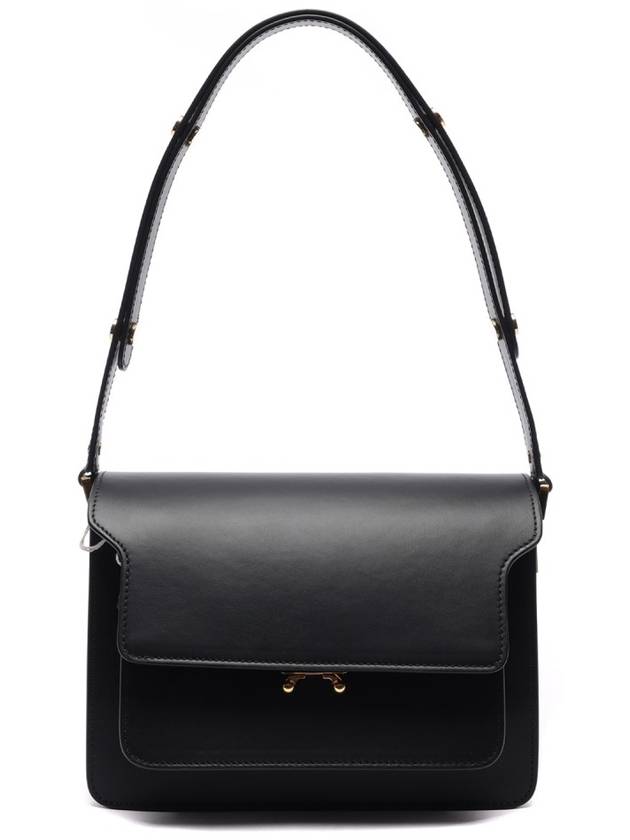 Trunk Medium Calfskin Shoulder Bag Black - MARNI - BALAAN 3