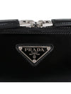 Brique Brushed Leather Messenger Bag Black - PRADA - BALAAN 8