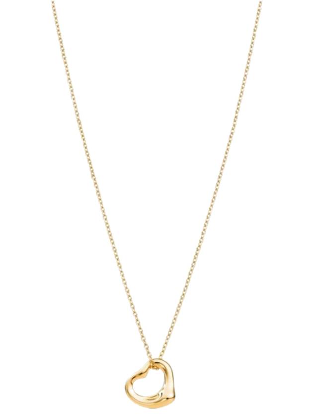 Open Heart Pendant 11MM Necklace Gold - TIFFANY & CO. - BALAAN 1