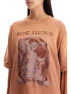 Logo Graphic Print Layered Long Sleeve T-Shirt Rust Red - ACNE STUDIOS - BALAAN 5