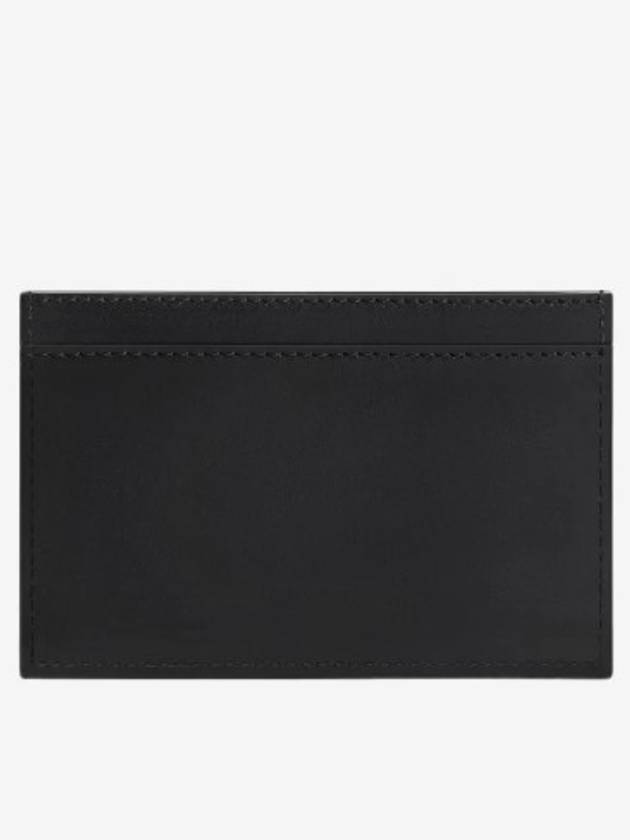 Satinated Calfskin Triomphe Embossed Card Wallet Black - CELINE - BALAAN 3