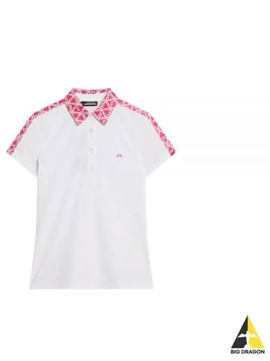 Cara Short Sleeve Polo Shirt White - J.LINDEBERG - BALAAN 2