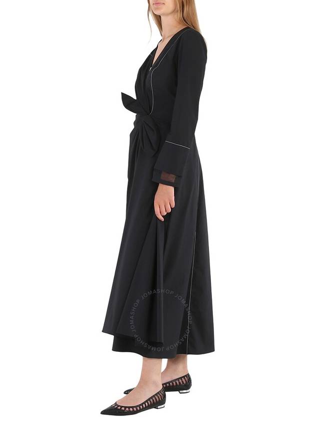 knot front long dress black - LOEWE - BALAAN 4