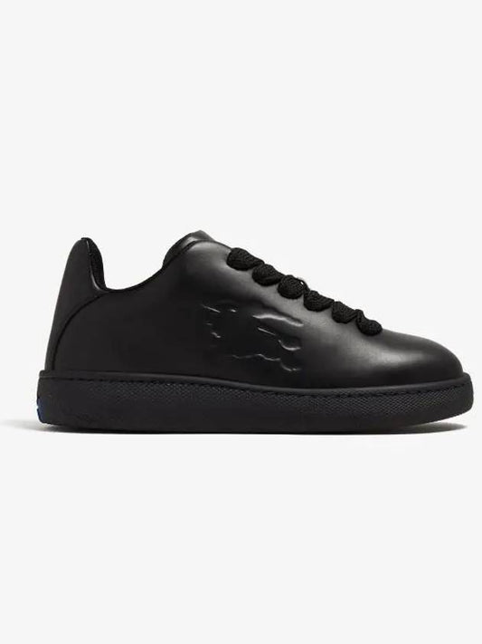 EKD Embossed Logo Leather Low-Top Sneakers Black - BURBERRY - BALAAN 2