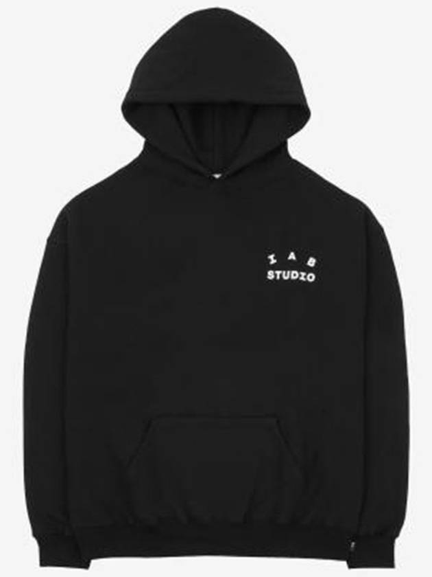 Logo Cotton Hoodie Black