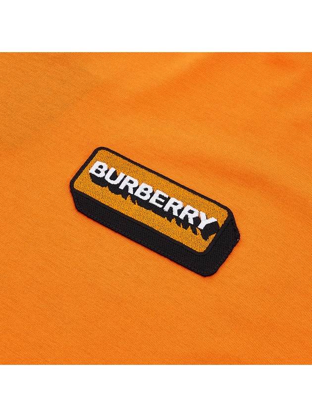 logo applique short sleeve t-shirt orange - BURBERRY - BALAAN.