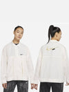 Swoosh Woven Back Logo Jacket Ivory - NIKE - BALAAN.