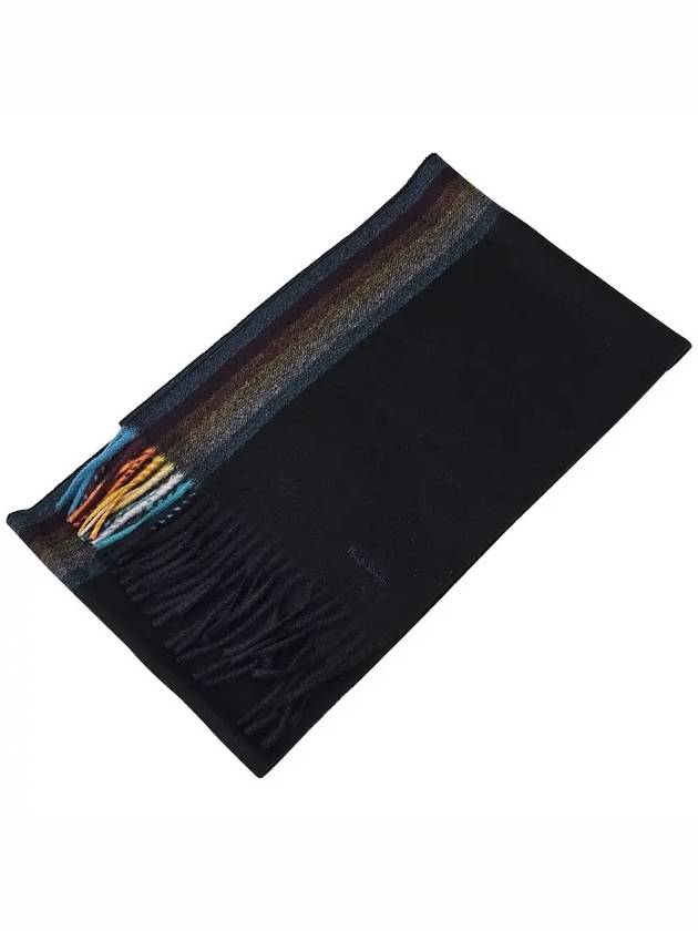 Signature Stripe Cashmere Muffler Black - PAUL SMITH - BALAAN 4