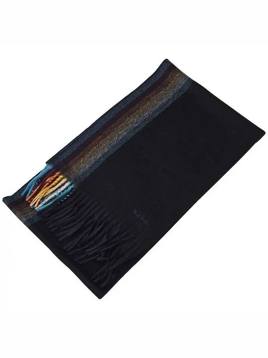 Rainbow Cashmere Muffler Black - PAUL SMITH - BALAAN 2