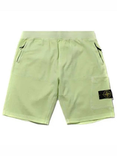 Old Effect Garment Dying Badge Cargo Bermuda Pants - STONE ISLAND - BALAAN 1