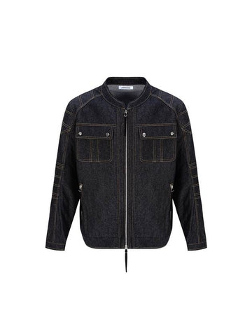 real denim ridre jaket painting Black Denim - COELONINE - BALAAN 1