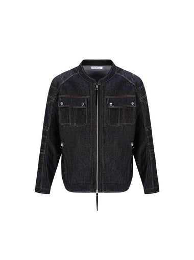 real denim ridre jaket painting Black Denim - COELONINE - BALAAN 1