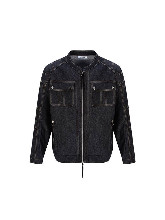 real denim ridre jaket painting Black Denim - COELONINE - BALAAN 2