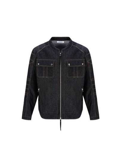 real denim ridre jaket painting Black Denim - COELONINE - BALAAN 2