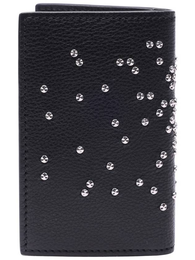 Skull Stud Card Wallet Black - ALEXANDER MCQUEEN - BALAAN 5